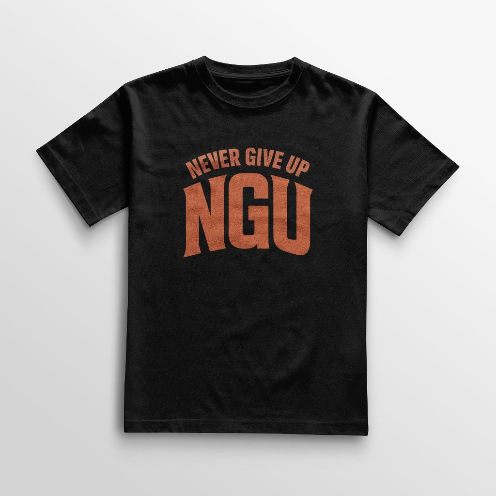 เสื้อยืด Unisex Oversize Never Give Up สําหรับผู้ชายและผู้หญิง