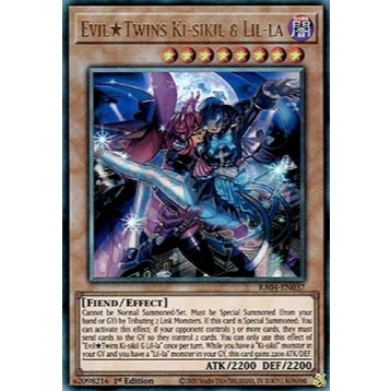 การ์ด Yugioh - TCG (UK) - EvilTwins Ki-sikil & Lil-la - RA04-EN037