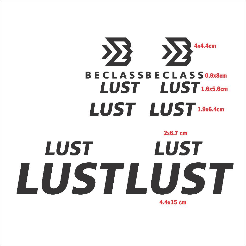สติ๊กเกอร์ LUST สําหรับเฟรมจักรยาน