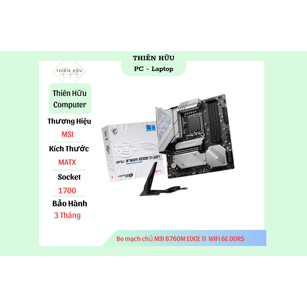 MSI MPG B760M EDGE TI WIFI DDR5 เมนบอร์ด