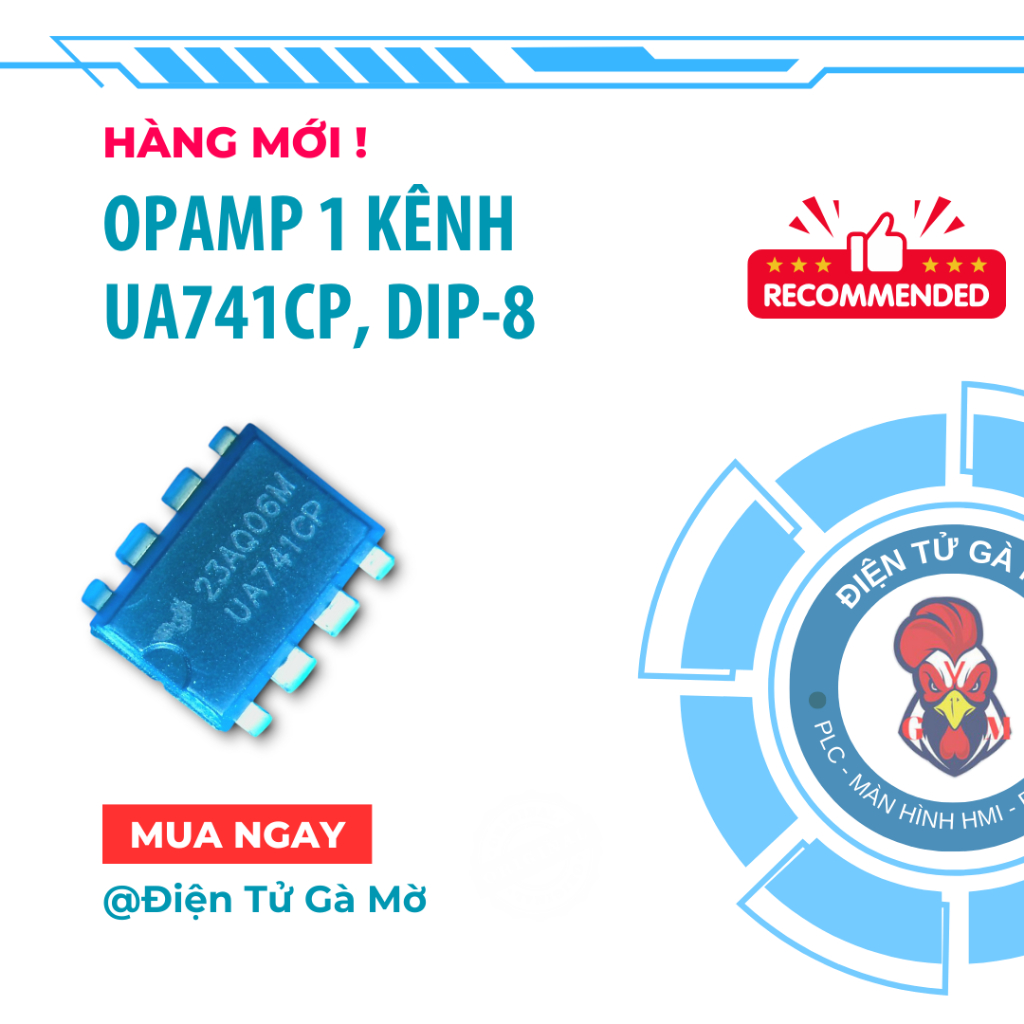 [1 CON] OPAMP 1 ช่อง ใหม่แท้ UA741CP DIP-8