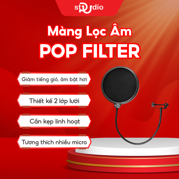 POP FILTER - ไมโครโฟนบันทึกเสียง 2 ตาราง FILTER