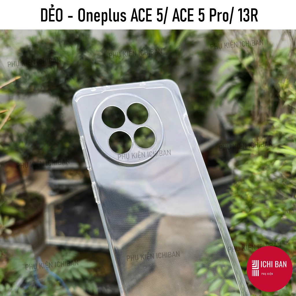 Oneplus ACE 5/ ACE 5 Pro/ 13R, Oneplus 13/ Oneplus 12 เคสรัดรูปโปร่งใสพร้อมขอบป้องกันกล้อง