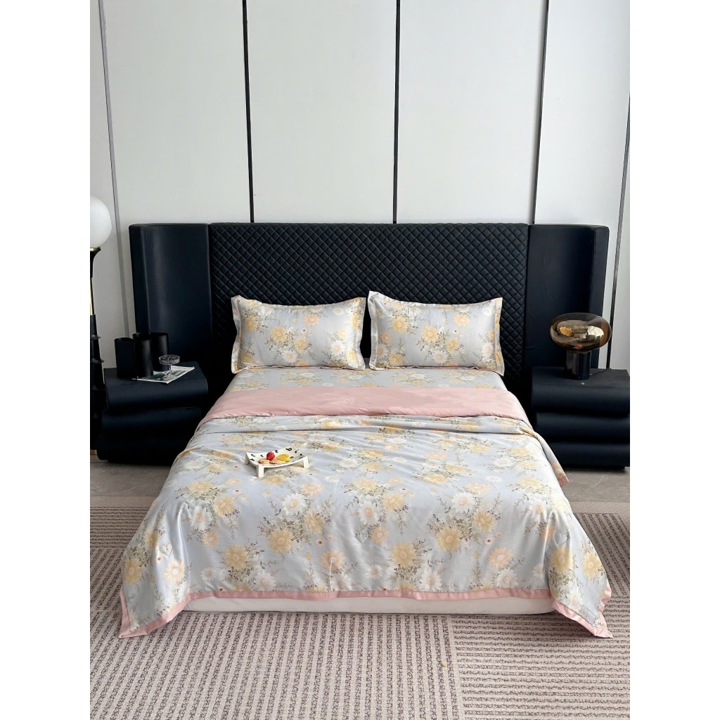 2025- SET OF 4 THAI SILK BEDDINGS (1 BLANKET + 1 แผ่น + ปลอกหมอน 2 ใบ) - 2025