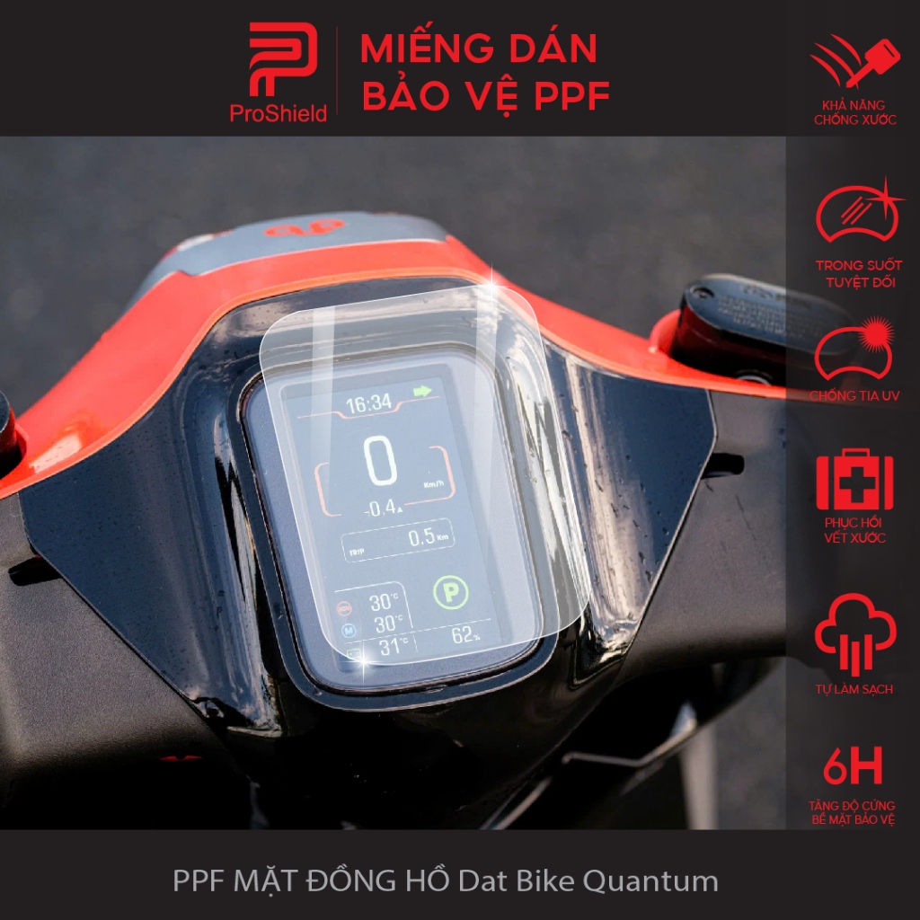 PPF สติ๊กเกอร์เพื่อปกป้อง Datbike QUANTUM แผงหน้าปัดรถยนต์ | PPF TPU พรีเมี่ยม