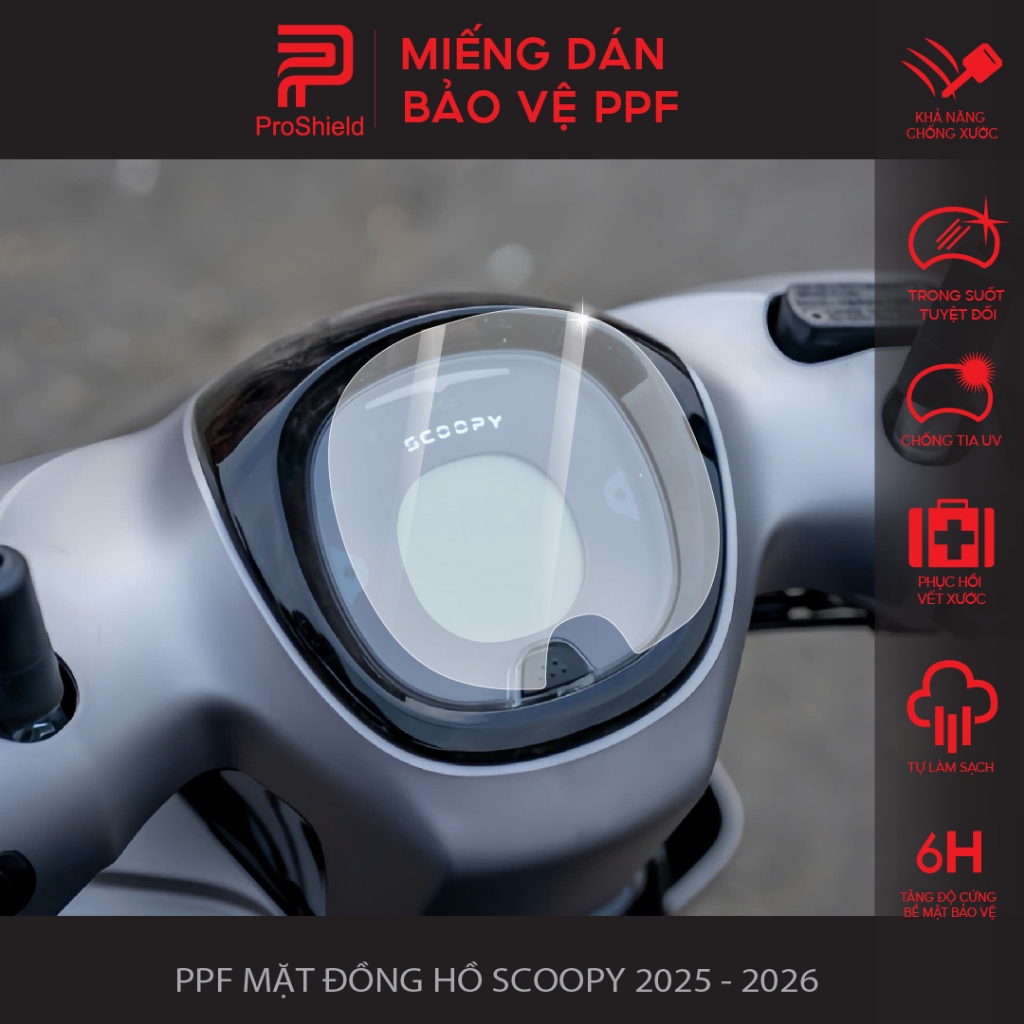 สติ๊กเกอร์ PPF เพื่อปกป้องแดชบอร์ด Honda SCOOPY | PPF TPU พรีเมี่ยม