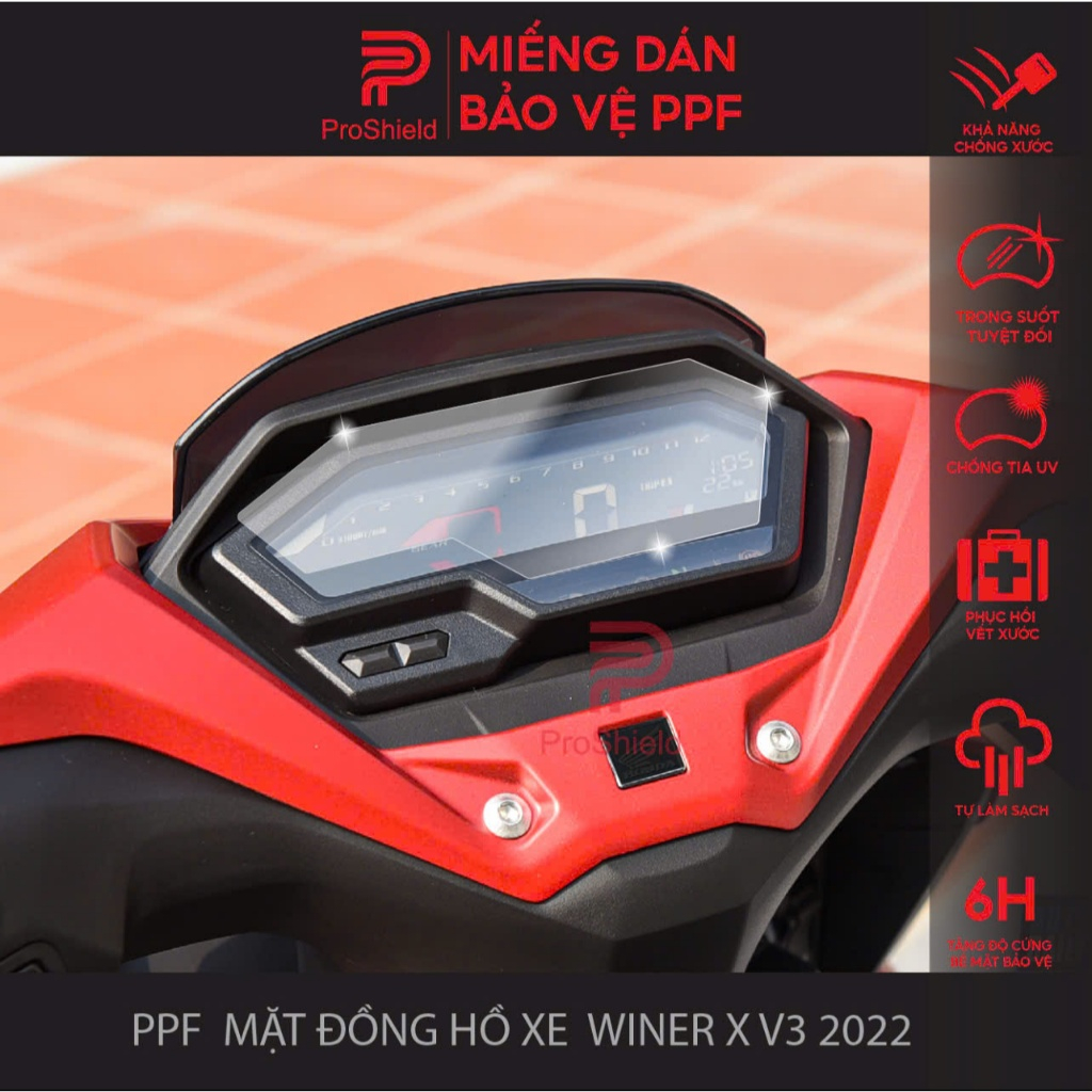 Honda Winner X V3, Winner R. สติ๊กเกอร์ PPF เพื่อปกป้องแผงหน้าปัดรถยนต์ | PPF TPU พรีเมี่ยม