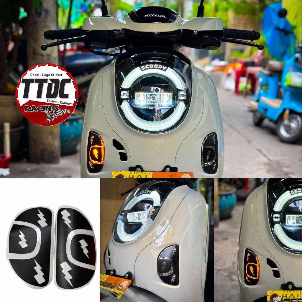 รูปลอกป้องกันไฟเลี้ยวระดับพรีเมียมสําหรับ Honda Scoopy 2025 รุ่น