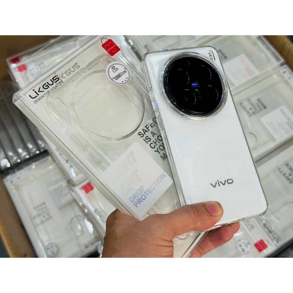 เคส Likgus สําหรับ ViVo X200 Ultra - X200 Pro ขอบยืดหยุ่นกันกระแทกเพื่อปกป้องอุปกรณ์ (โปร่งใส)