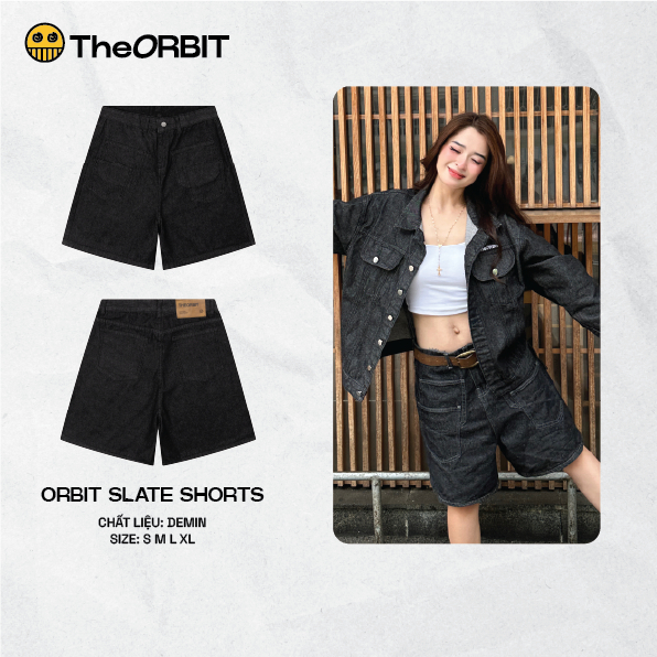 The ORBIT Denim Shorts - SLATE RAW DENIM SHORT - แบรนด์ท้องถิ่นของแท้