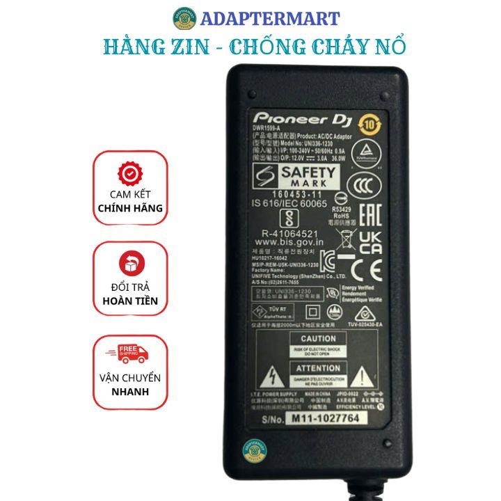 แหล่งจ่ายไฟ 12V สําหรับโต๊ะ Pioneer XDJ RR DJ - สินค้า 1 ปี