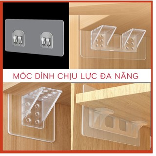 [Sỉ Siêu Rẻ] Miếng Dán Phân Tầng Tủ Quần Áo, Dán Chốt Đỡ Kệ Gỗ Treo Tường Chịu Lực Đến 5KG, Dễ Dàng Lắp Đặt Không Khoan