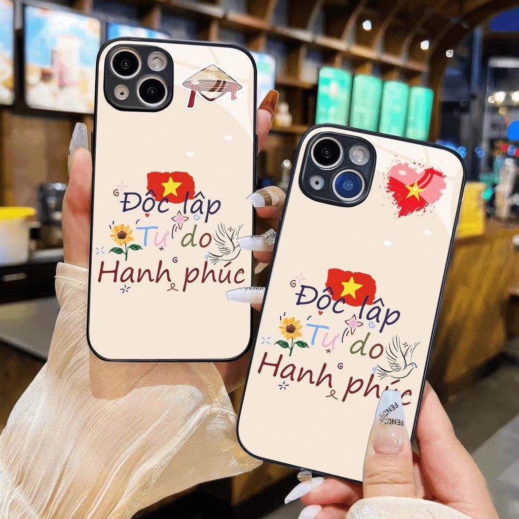 เคส iPhone กระจกกันรอยขีดข่วนอิสระฟรีและมีความสุขสําหรับ iPhone 16prm 14promax 11 15promax 13 xsmax 