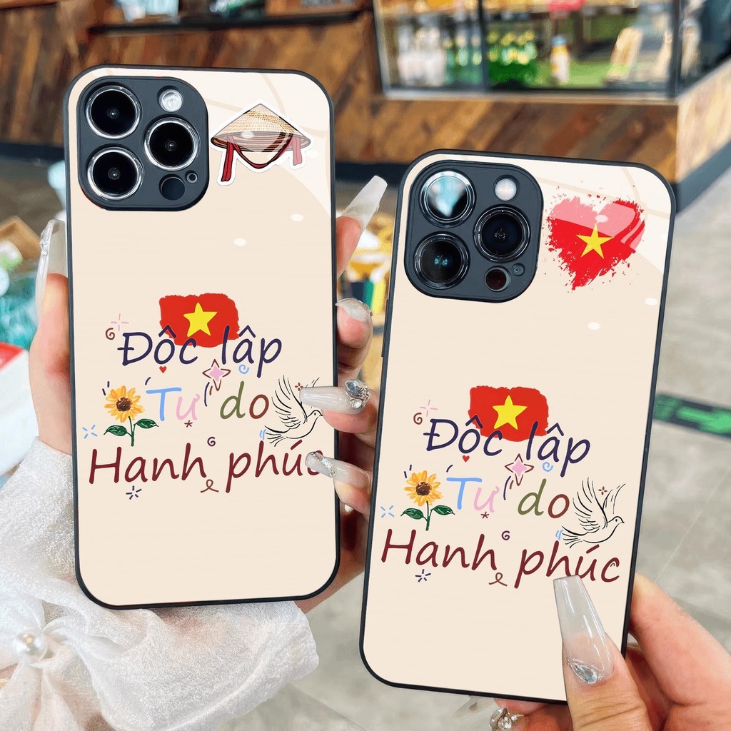 เคส iPhone กระจกอิสระฟรีและมีความสุข กันรอยขีดข่วนสําหรับ iPhone 16prm 14promax 11 15promax 13 xsmax