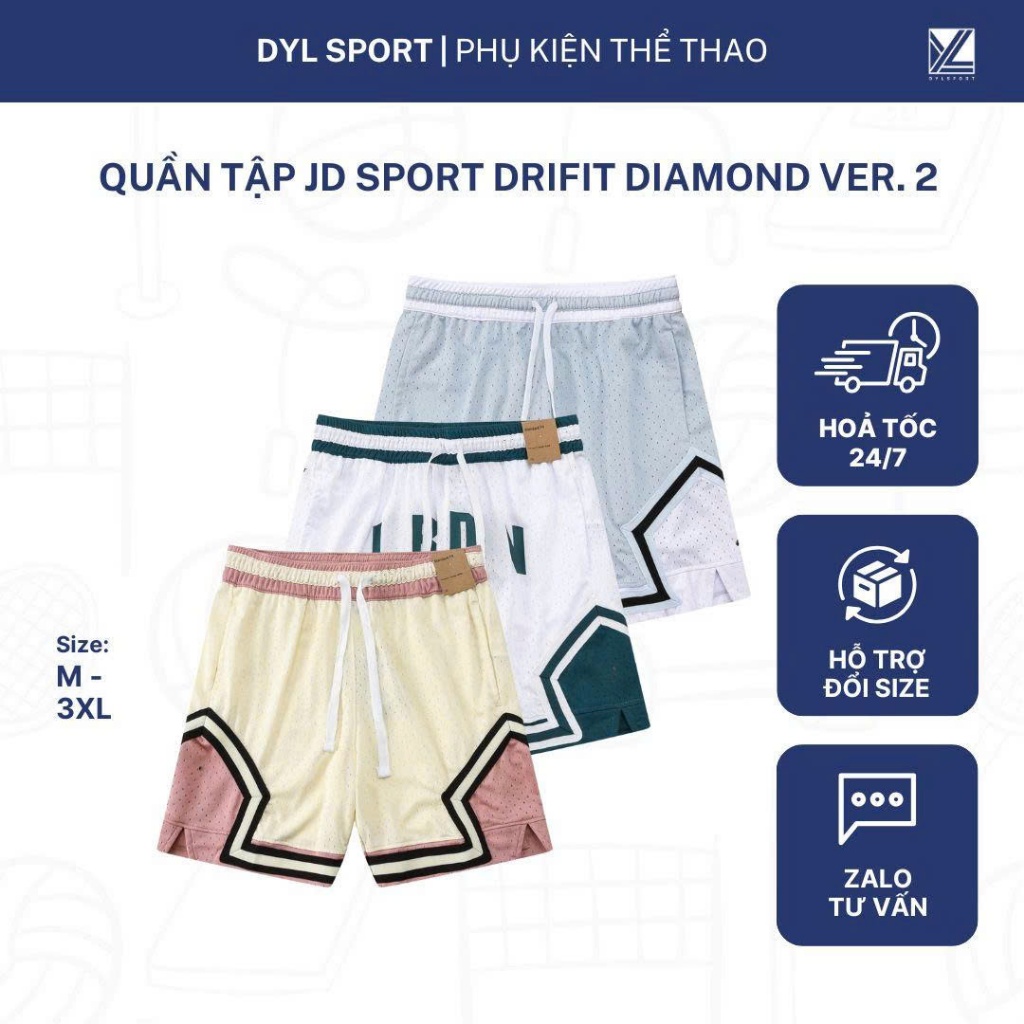 กางเกงเทรนนิ่ง JD Sport Drifit Diamond Ver 2