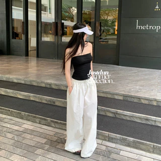 [เสื้อ 2 ชั้นไม่เปิดเผย] JUSTDUN 5C Bodycon Slim Tube Top - Basic เรียบ ยืด ผ้าคอตตอนเนื้อนุ่ม