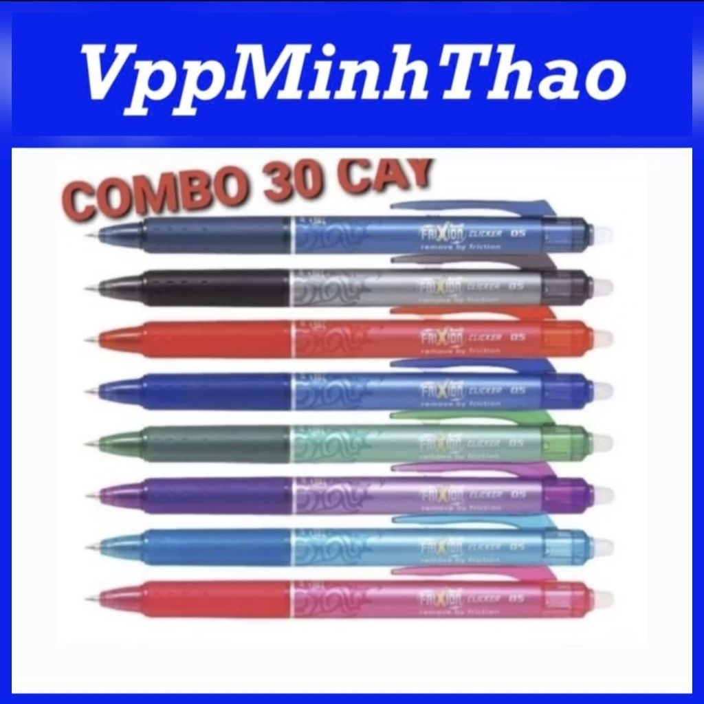 COMBO 30 ERASABLE BALLPEN - PILOT FRIXION CLICKER 0.5/0.7 - ญี่ปุ่น