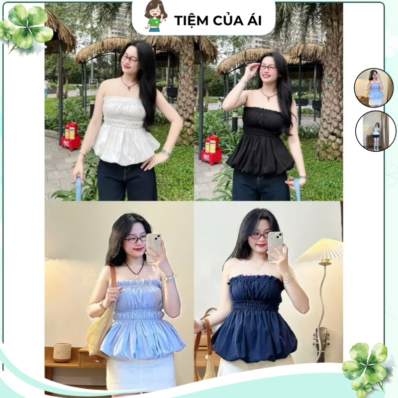 Hot Trend Wrinkle Wind Tube Top, เสื้อเกาะอกผู้หญิง