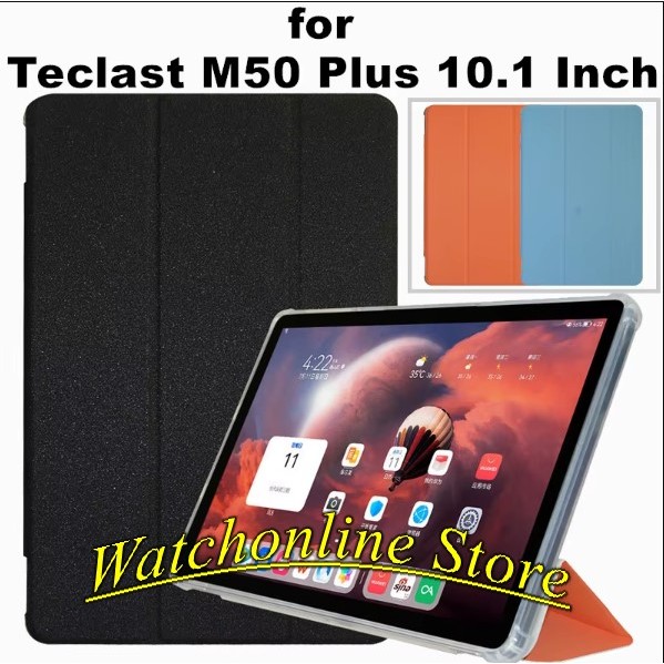 เคสหนังแฟชั่นสําหรับ Teclast M50 Plus m50plus 10.1 กันกระแทก ปกป้องอัตโนมัติ/นอน