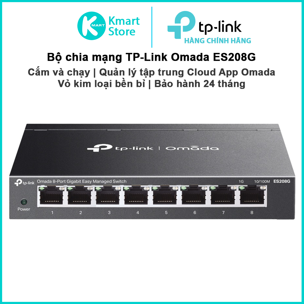 TP-Link ES208G / ES205G Omada Gigabit Switch | วีแลน | แอป ออมดา | เคสโลหะ | 2 ปี
