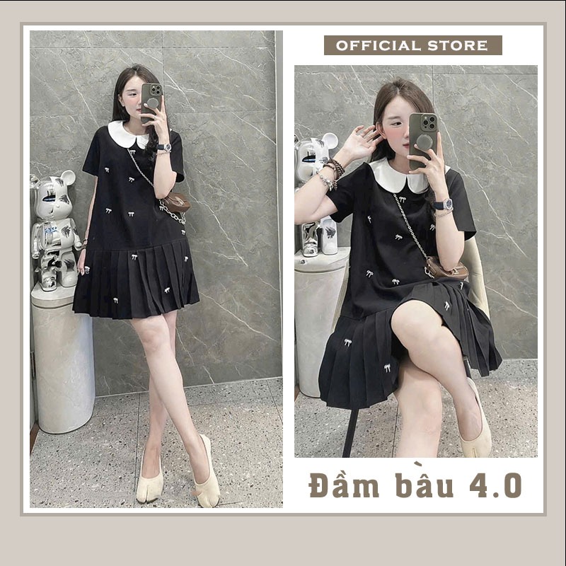 ตุ๊กตาทารกชุดคลุมท้องสํานักงานฤดูร้อนพร้อมขาจีบและปกบัวมีโบว์หรูหราสําหรับหุ่นสวยมาก X336