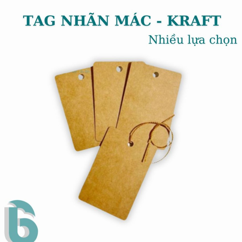 [PAPER TAG] BROWN KRAFT PAPER TAG, BLACK KRAFT WITHOUT PRINTING | เสื้อผ้าแบบแขวน ตกแต่ง - BAOBOONLI