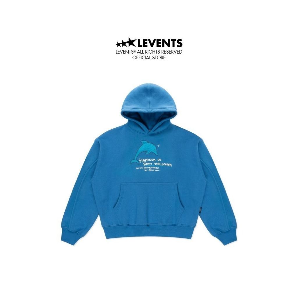 Levents Dolphin 2.0 Boxy Hoodie ผ้าฝ้ายขนแกะ Unisex