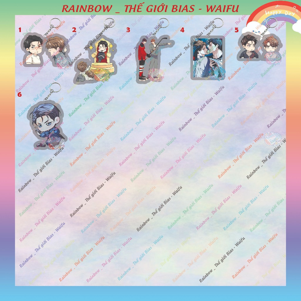 Melting point พวงกุญแจไมก้า 5ซม. พวงกุญแจอะคริลิค Iceberg manhwa bl