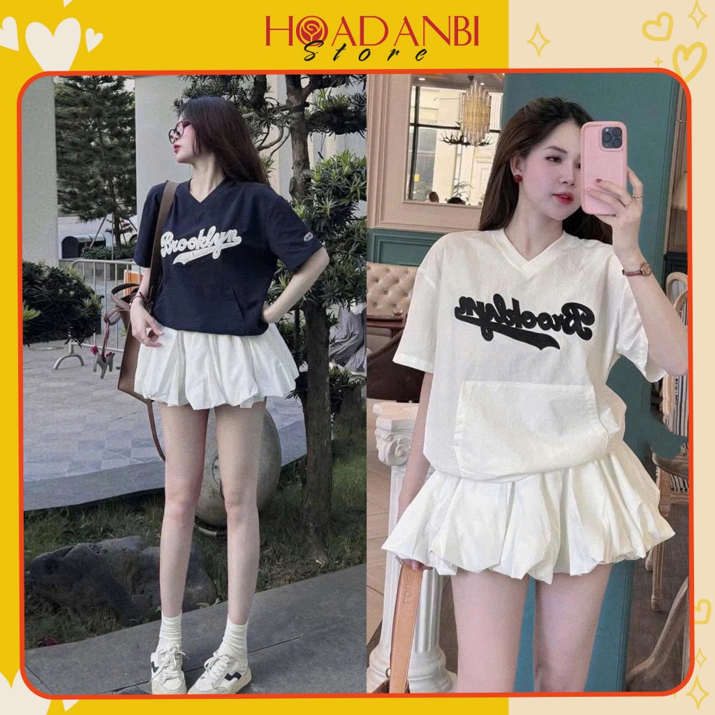 V Neck Blouse Set ผสมกับ Dynamic Windy Secret Skirt – Ulzzang Hot Trend Womens Outfit Set Hoadanbist