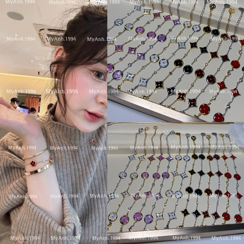 สร้อยข้อมือไทเทเนียมสุดหรูหรามุก รหัส เดือน1760-8