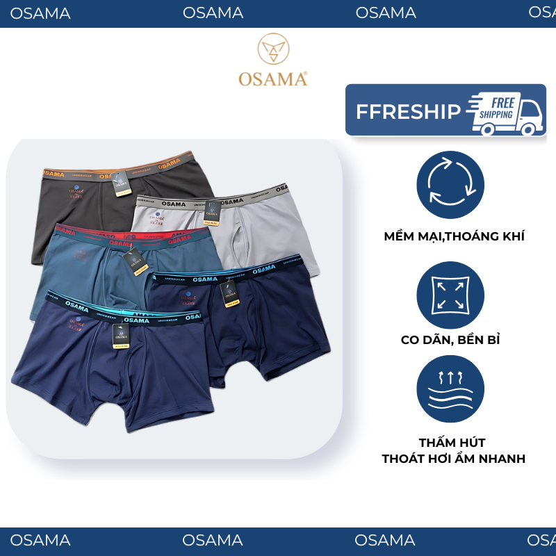 [COMBO 3] กางเกง BOXER OSAMA POCKET, SLIM COLOR, ผ้าเย็น, NON-BREAKING