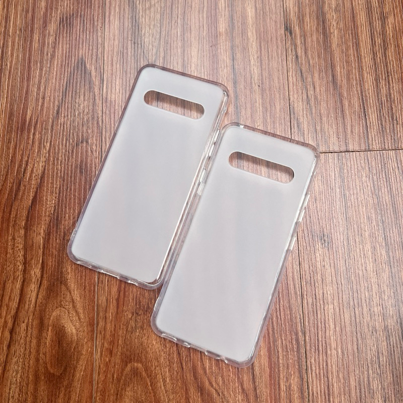 เคสซิลิโคนยืดหยุ่นสําหรับ LG V60 Thin Q สีขาวด้านและป้องกันลายนิ้วมือ