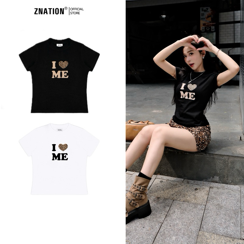 ZNATION Leopard Babytee เสื้อยืดผ้าฝ้ายบาง