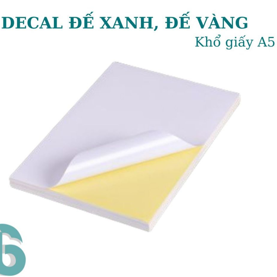 [DECAL] A5 DECAL PAPER BLUE BASE, YELLOW BASE | A5 DECAL PAPER IN LASER & COLOR SPRAY PRINTING (พิมพ
