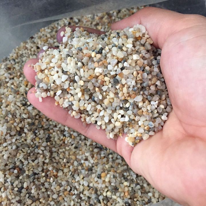 WHITE GRAVEL สําหรับ AQUARIUM BACKGROUND - 5กก