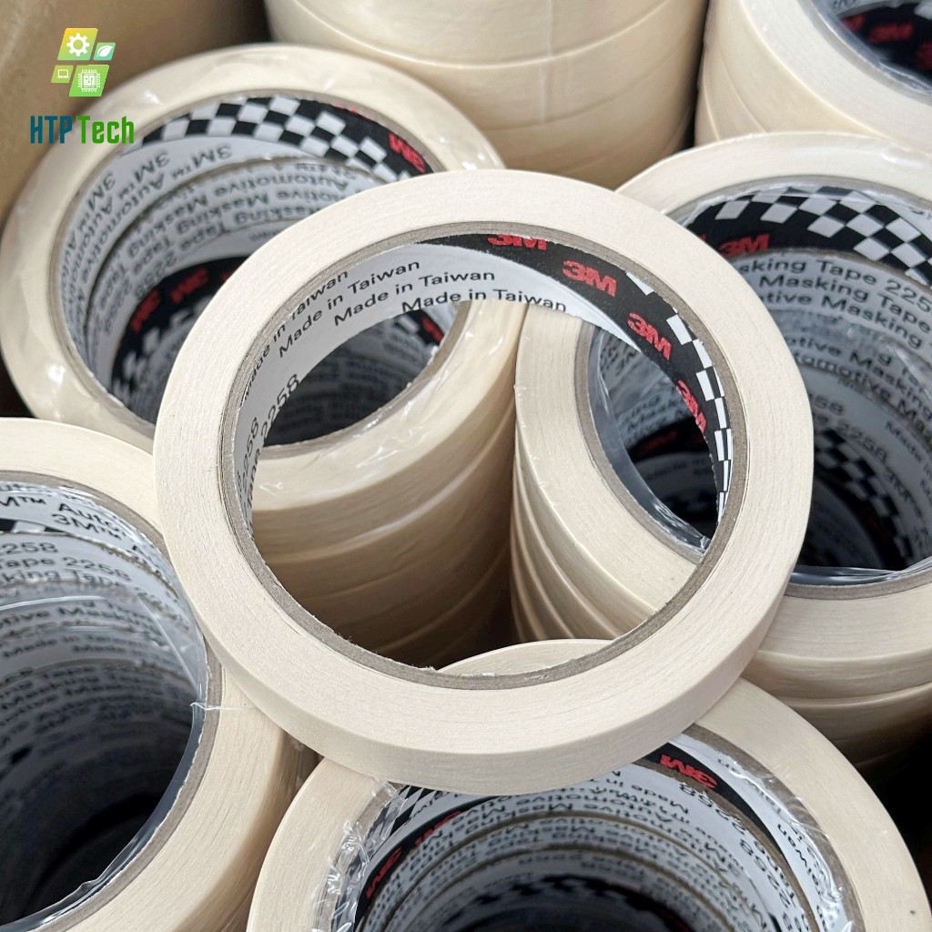 Paper Tape 3m 2258 สีขาว กว้าง 2cm ยาว 25m Masking Tape 3M 2258 (1 ม้วน 2cm)