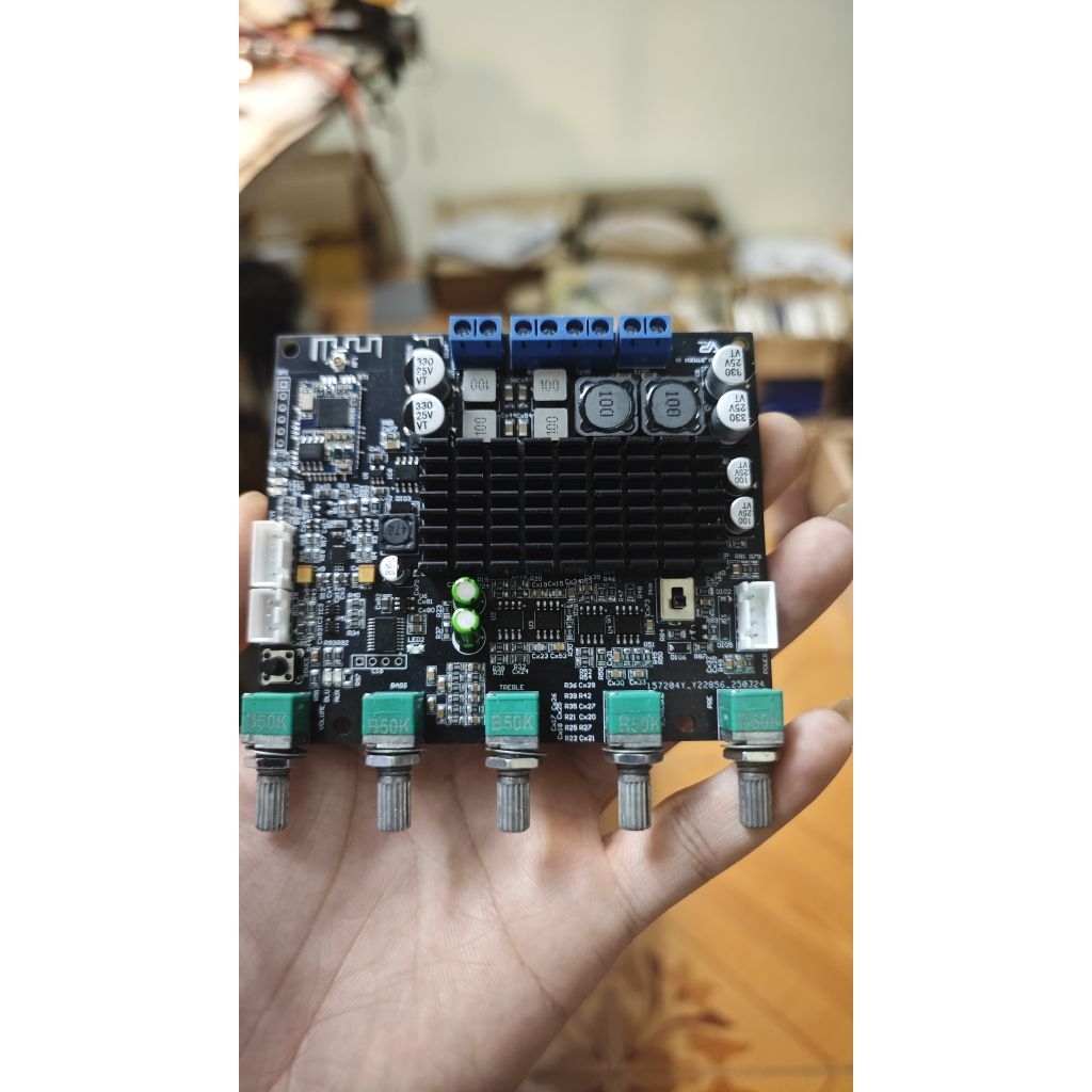 วงจรไฟฟ้า 2.1 TPA3116 100w + 50w x2 บลูทูธ QCC3003 QCC3005