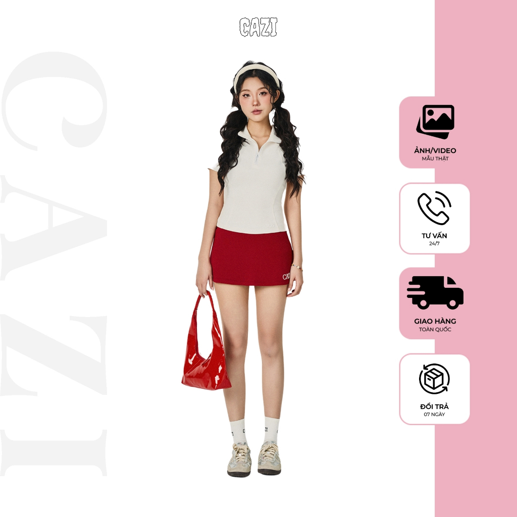 [odd shirt] Cazi Hippy Top - เสื้อซิปหน้า