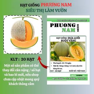 20 Hạt - Hạt Giống  Dưa Lưới Ruột Vàng Phương Nam