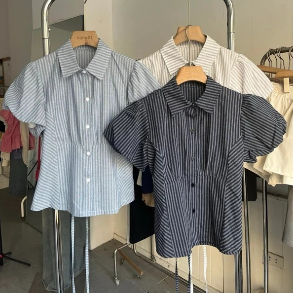 Nana21 เสื้อเชิ้ตแขนพัฟ - เสื้อเชิ้ตผู้หญิง Nanastore21 Woman