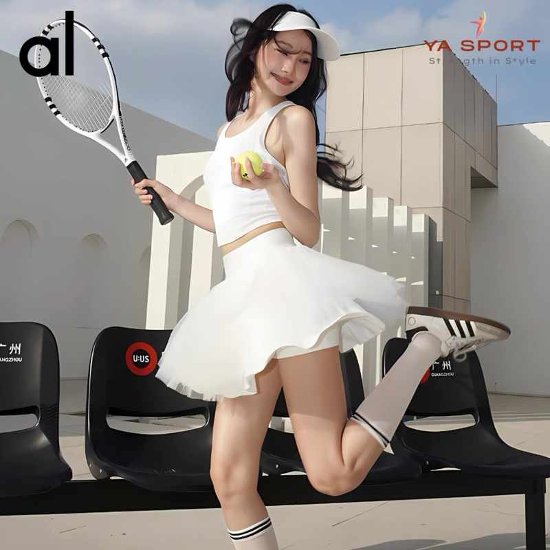 กระโปรงฝึกลูกชิ้นดองสีขาวสุดน่ารัก พี0ม เสื้อ YS102 พร้อมแผ่นรองหน้าอก กระโปรงพร้อมกางเกงป้องกัน