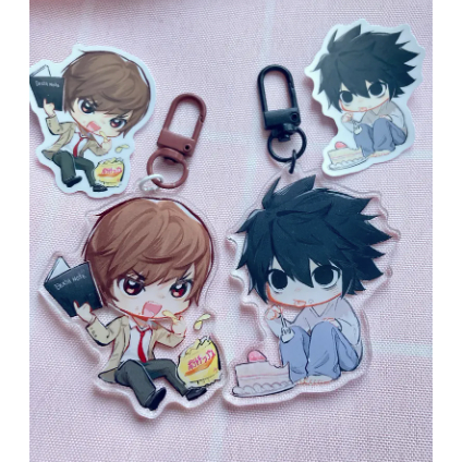 พวงกุญแจ Death Note L และ Light Yagami เสน่ห์ แฟนเมอร์ช