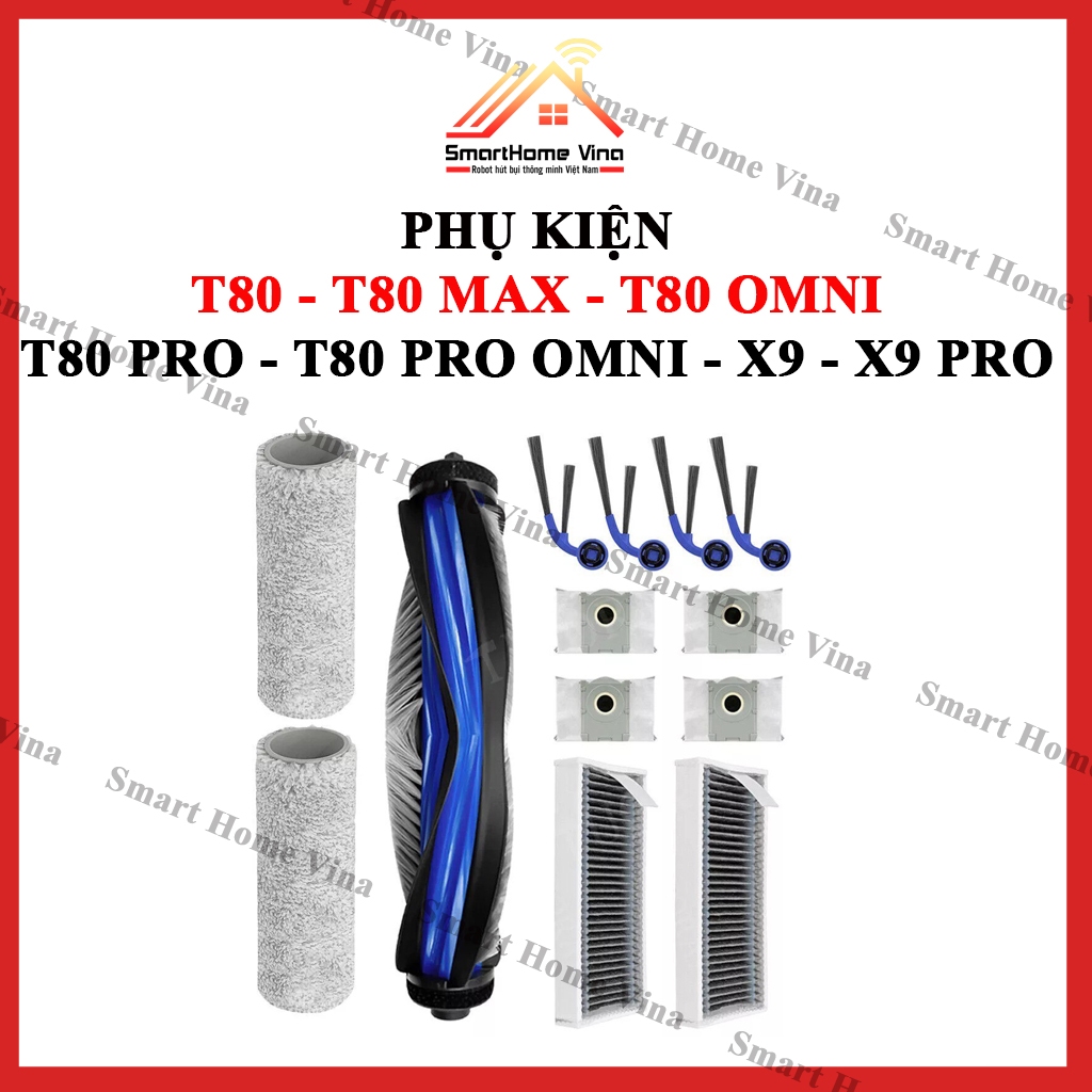อุปกรณ์เสริมเครื่องดูดฝุ่นหุ่นยนต์ T80, T80 Max, T80 Omni, T80 Pro, T80 Pro Omni, T80S, X9, X9 Pro ไ