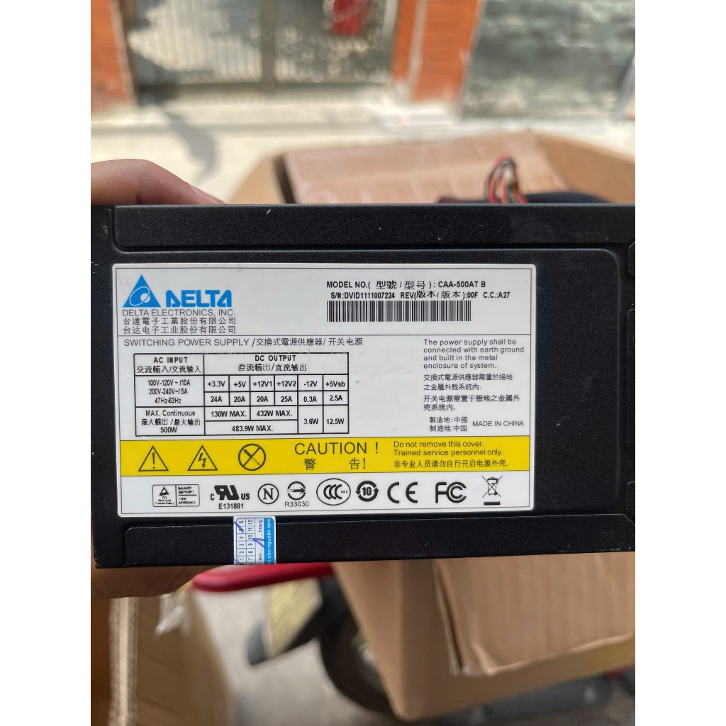 GAMING ELECTRONICS DELTA 500W 80+ PLUS พาวเวอร์ซัพพลายคอมพิวเตอร์