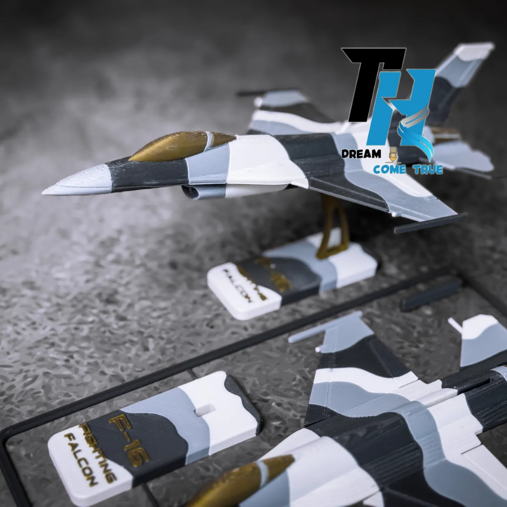🦅✈️ F-16 Fighting Falcon – Plane KitCard 3D พิมพ์
