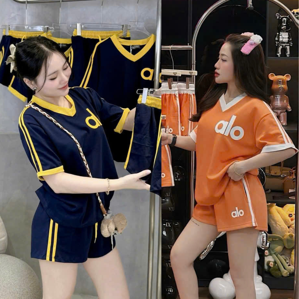 ชุดเสื้อผ้าผู้หญิงกางเกงขาสั้นเสื้อเบลาส์ชุดใส่อยู่บ้านฤดูร้อนราคาถูกและสวยงามชุดเสื้อผ้าผู้หญิงไซส์ใหญ่ทําจากผ้าฝ้ายพิมพ์ลายอโล