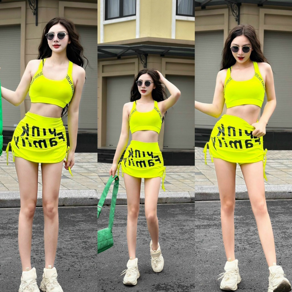 อีรอสซิค ชุดออกกําลังกาย ชุดออกกําลังกายผู้หญิง ชุดเซตผู้หญิง ชุดไปทะเลผู้หญิง ชุดว่ายนํ้าผู้หญิง (อา-01) - รูปที่ 6