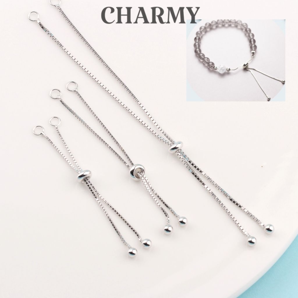 สร้อยข้อมือ เงินแท้ 925 VB15 Box Chain Silver - Charmy