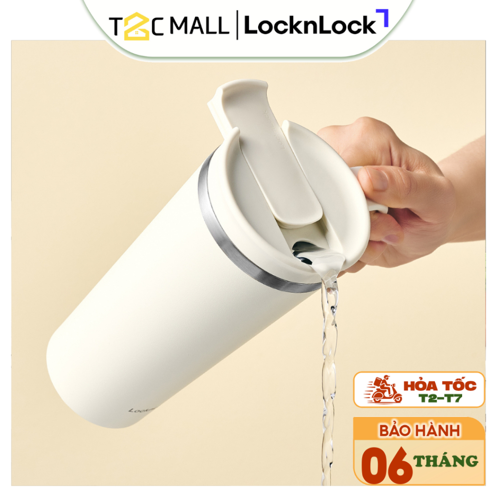 ของแท้ LocknLock ถ้วยเก็บความร้อนขนาดใหญ่ 600 มล., ถ้วยน้ําเก็บความร้อนระดับพรีเมียมขนาดกะทัดรัด LHC