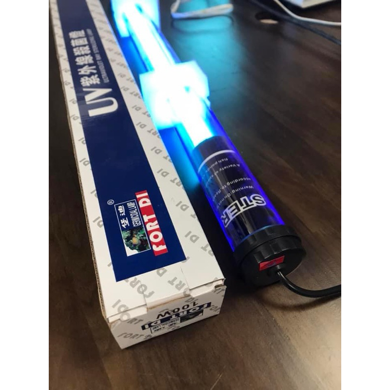 FORT DI หลอด UV สําหรับบ่อปลา Koi, โคมไฟฆ่าเชื้อ UV, รองรับฆ่าสาหร่าย, การทําให้บริสุทธิ์น้ําตู้ปลา 